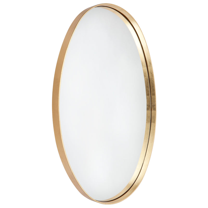 Lucille Oval Wall Mirror - Gold Leaf Default Title