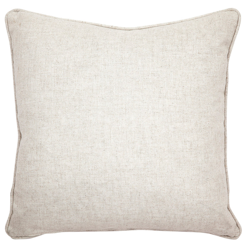 Sass Square Feather Cushion - Caramel Velvet w Natural Linen Default Title