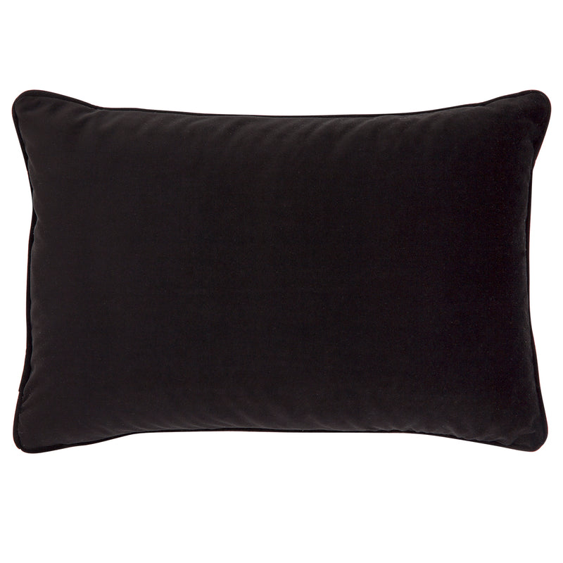 Serene Rectangle Feather Cushion - Leopard Chenille w Black Velvet Default Title