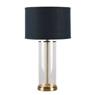 Left Bank Table Lamp - Brass w Navy Shade Default Title