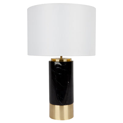 Paola Marble Table Lamp - Black w White Shade Default Title