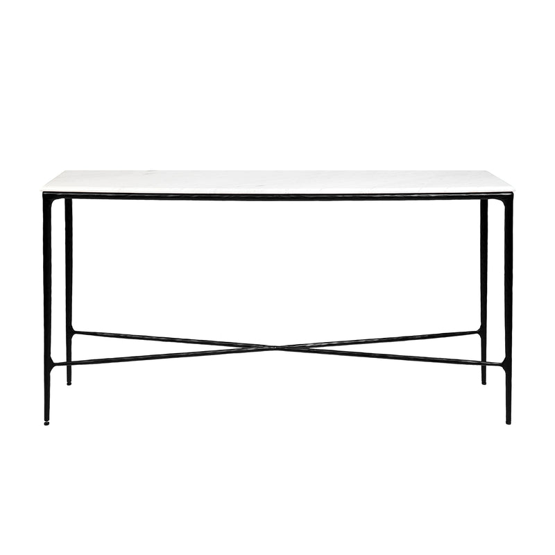 Heston Marble Console Table - Medium Black Default Title