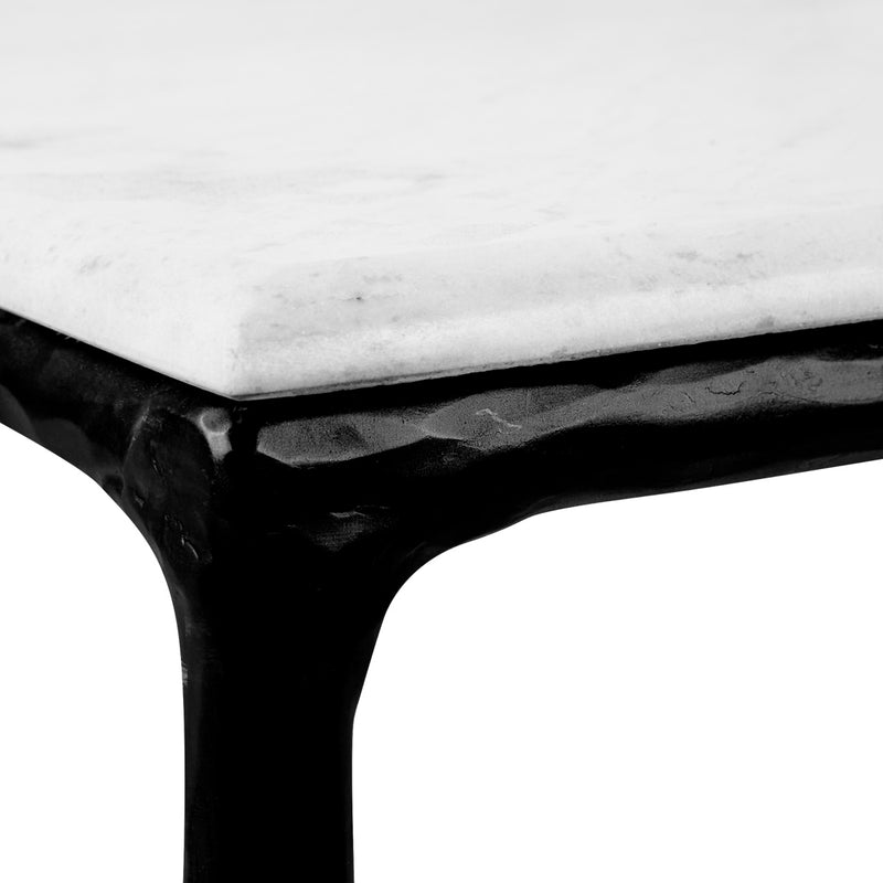 Heston Rectangle Marble Coffee Table - Black Default Title