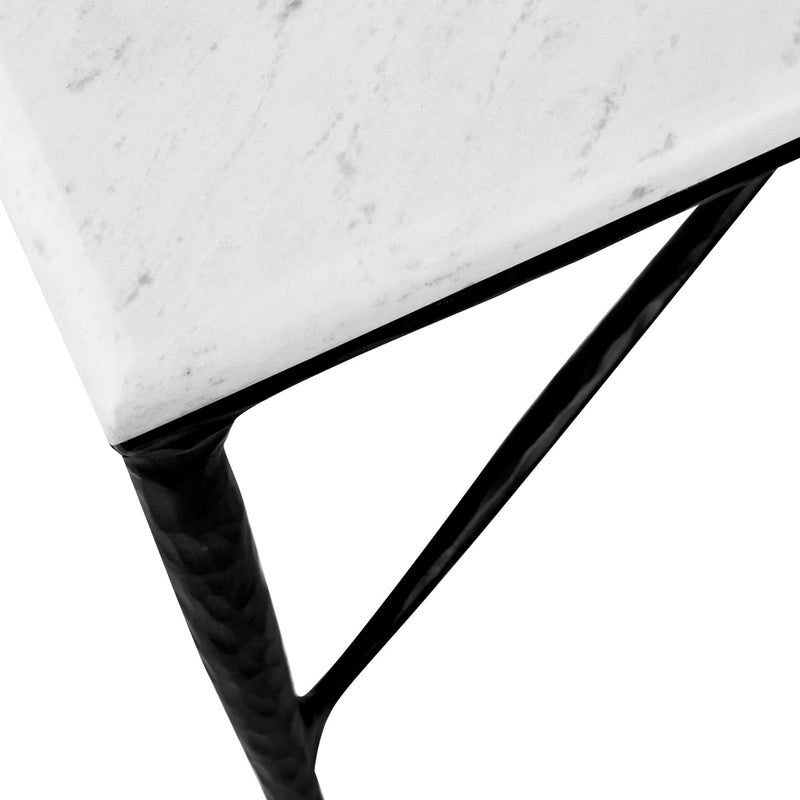 Heston Rectangle Marble Coffee Table - Black Default Title