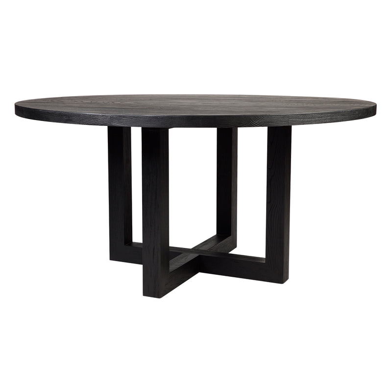 Leeton Round Dining Table - 1.5m Black Default Title