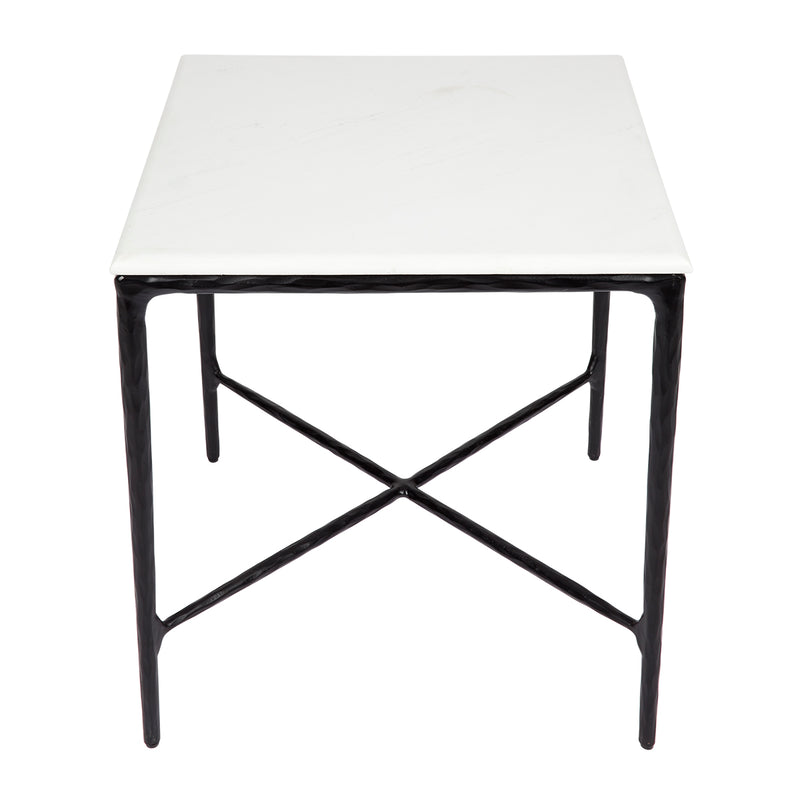 Heston Square Marble Side Table - Black Default Title