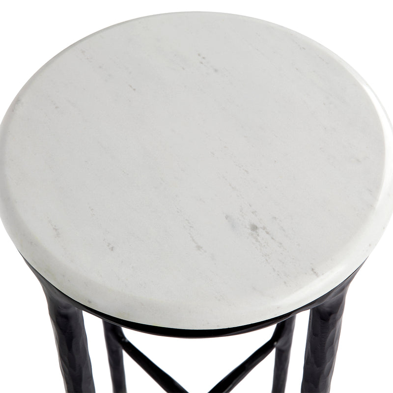 Heston Petite Marble Side Table - Black Default Title