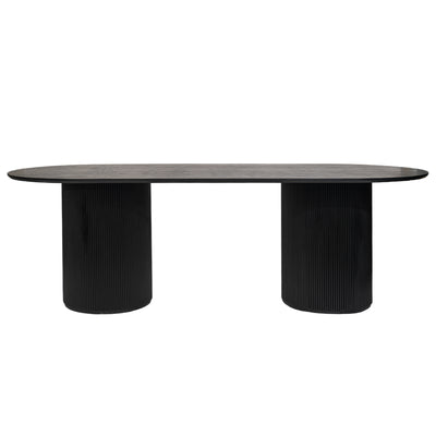 Arlo Oval Dining Table - 2.4m Black Default Title