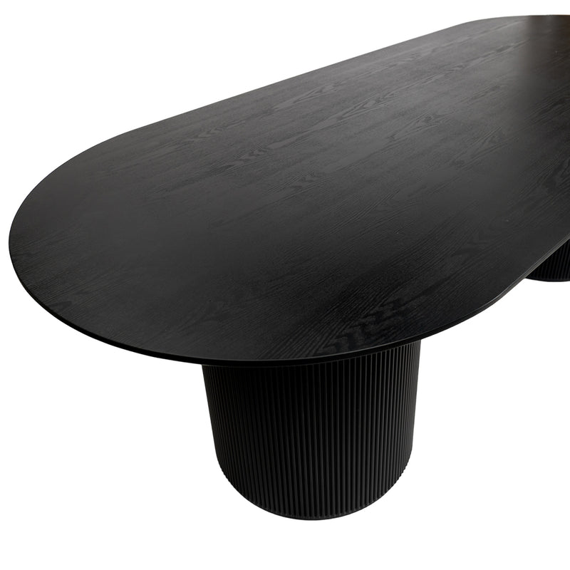 Arlo Oval Dining Table - 2.4m Black Default Title