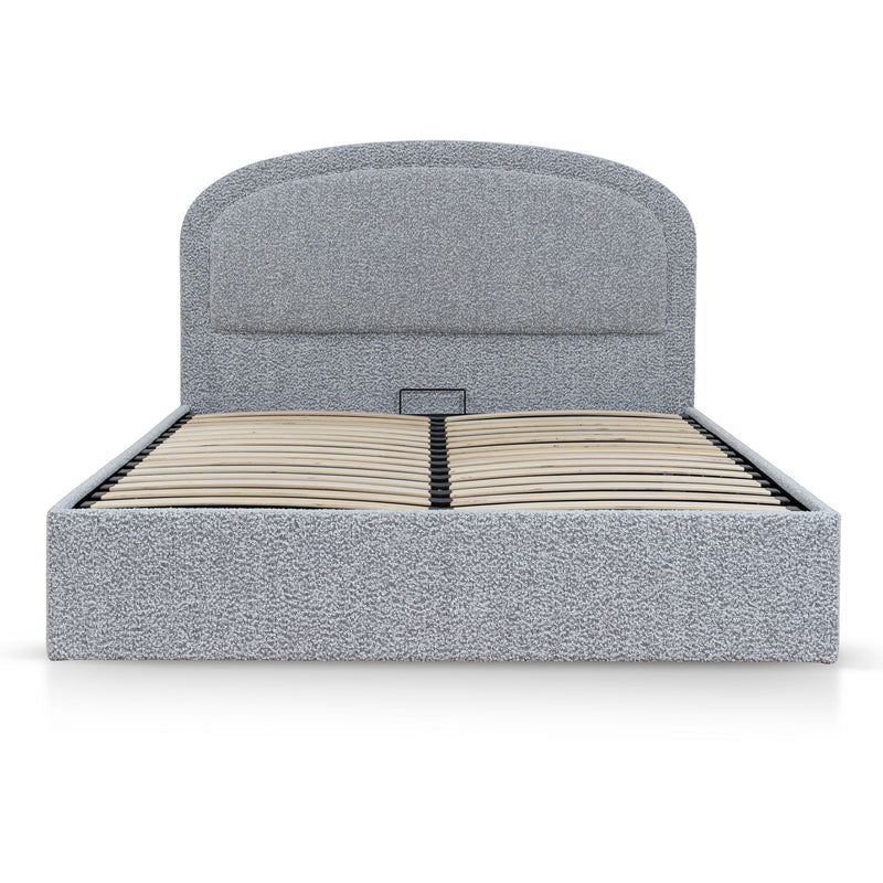 CBD10232-YO Queen Bed Frame - Pepper Boucle with Storage