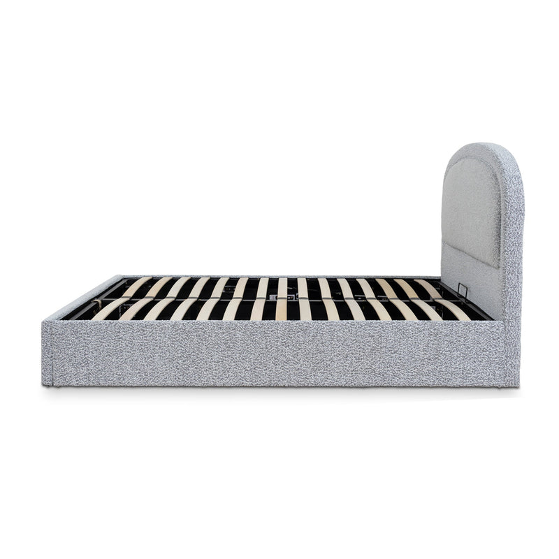 CBD10232-YO Queen Bed Frame - Pepper Boucle with Storage