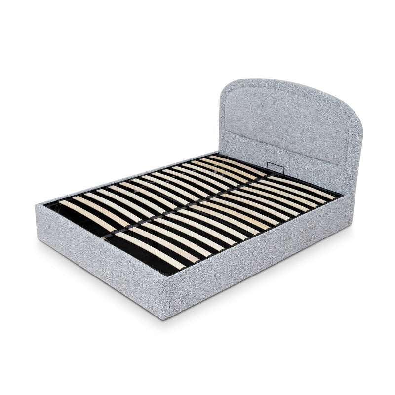CBD10232-YO Queen Bed Frame - Pepper Boucle with Storage
