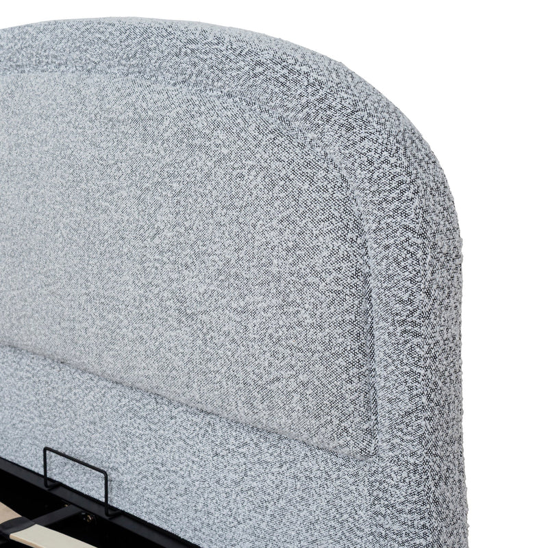 CBD10232-YO Queen Bed Frame - Pepper Boucle with Storage