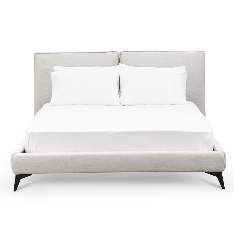 CBD8392-YO Fabric King Bed - Pearl Grey
