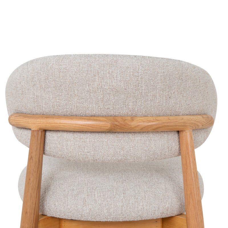 CBS10149-MY 65cm Coastal Beige Bar Stool - Natural Oak