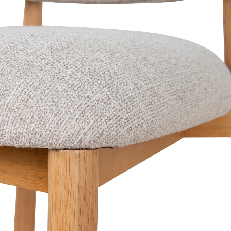 CBS10149-MY 65cm Coastal Beige Bar Stool - Natural Oak