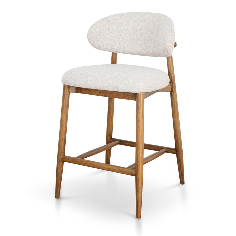 CBS10150-MY 65cm Coastal Beige Bar Stool - Walnut