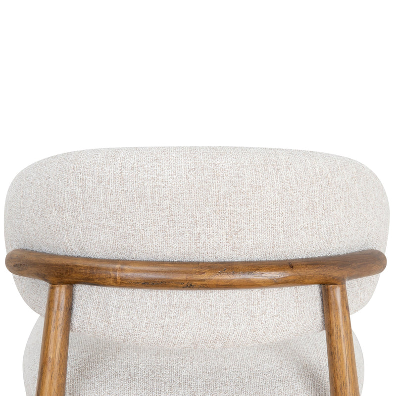 CBS10150-MY 65cm Coastal Beige Bar Stool - Walnut