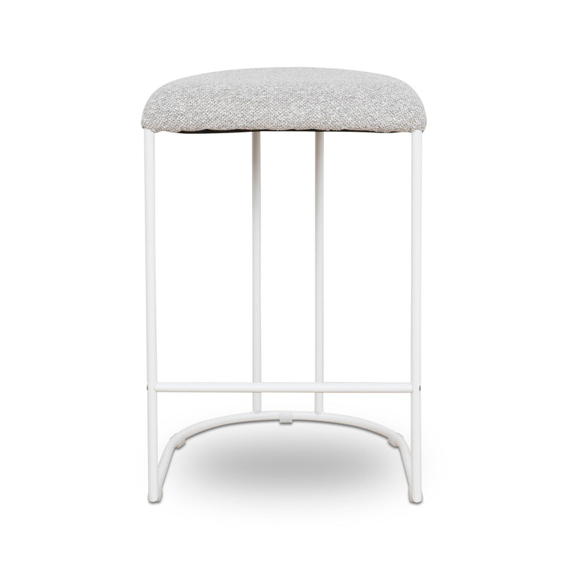 CBS10301-FH 65cm White Bar Stool - Clay Grey (Set of 2)