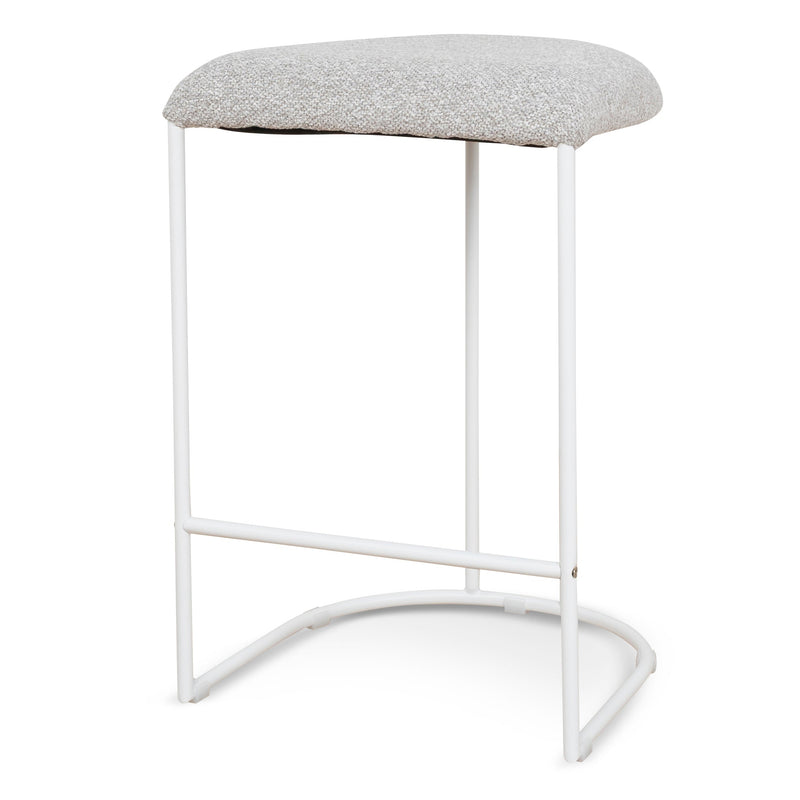 CBS10301-FH 65cm White Bar Stool - Clay Grey (Set of 2)