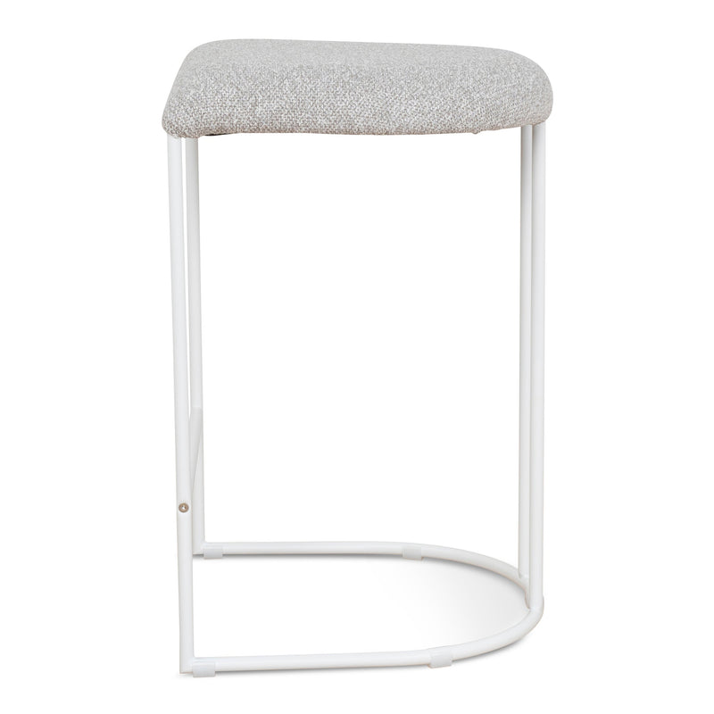 CBS10301-FH 65cm White Bar Stool - Clay Grey (Set of 2)
