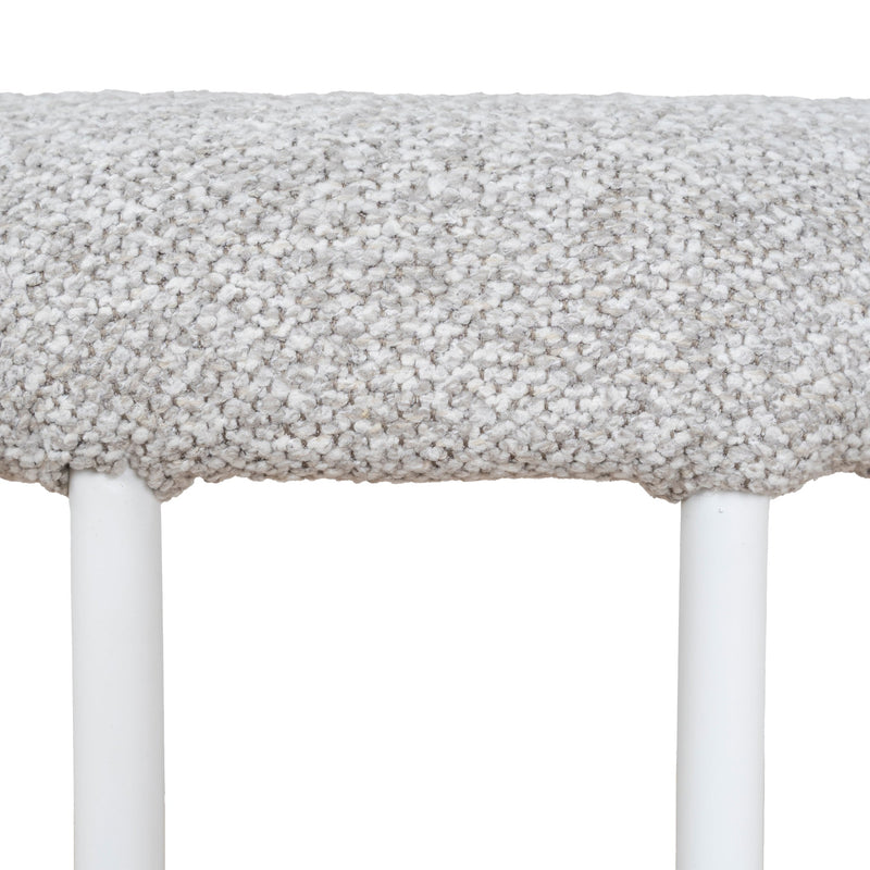 CBS10301-FH 65cm White Bar Stool - Clay Grey (Set of 2)
