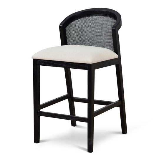 CBS10565-LJ Black Elm Barstool - Dawn Beige
