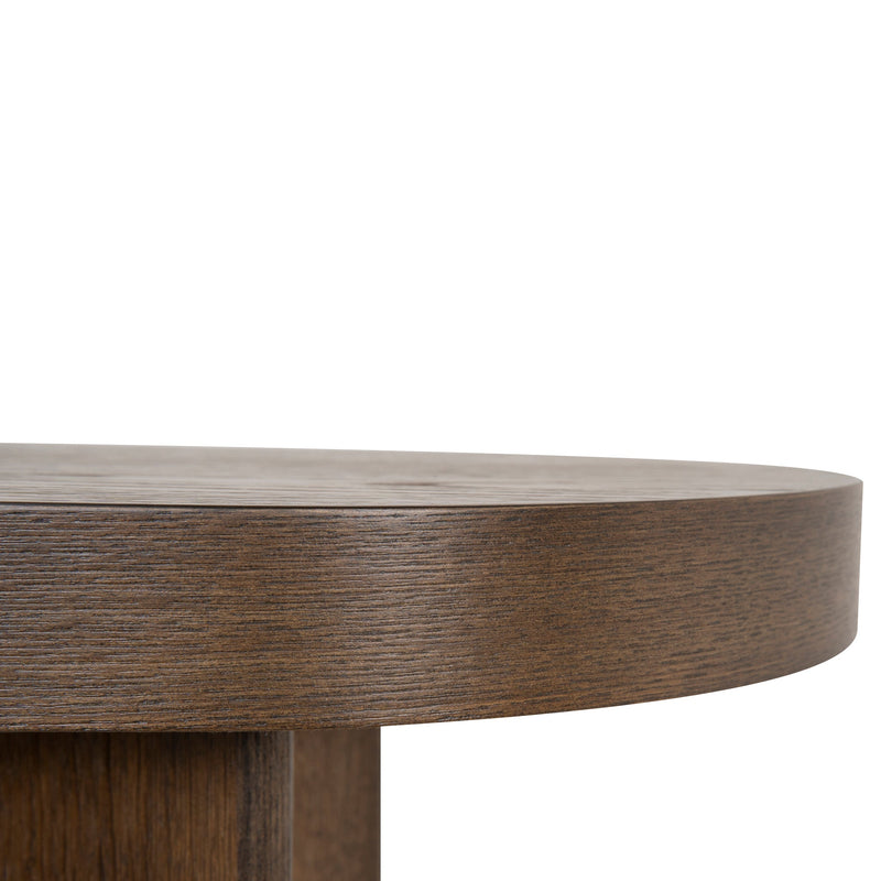 CDT8703-VA 1.3m Pill Shape Console Table - Caramel Oak
