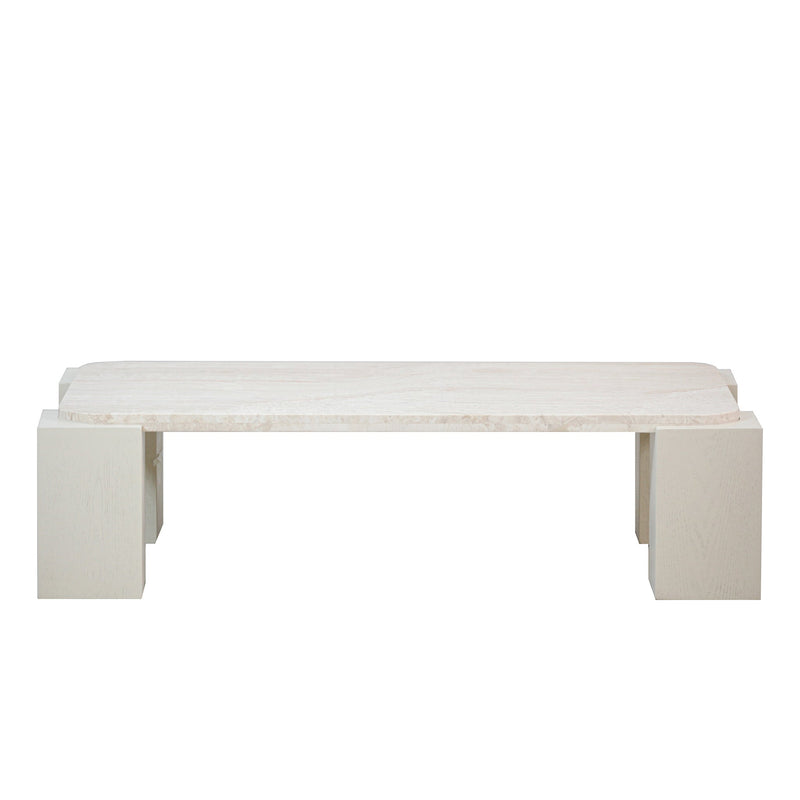 CCF10175-DW 1.26cm Travertine Coffee Table - Warm White