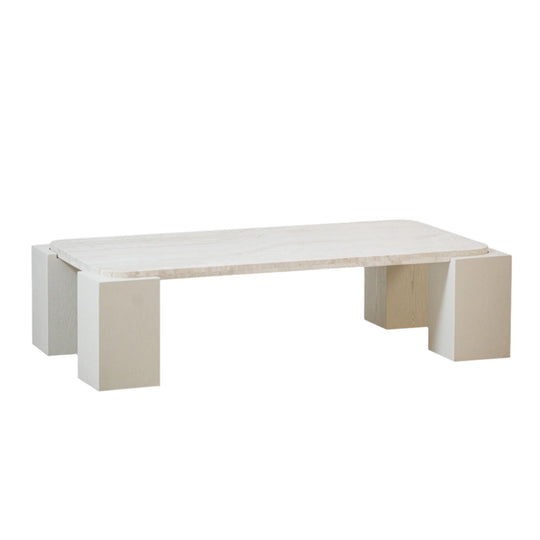 CCF10175-DW 1.26cm Travertine Coffee Table - Warm White
