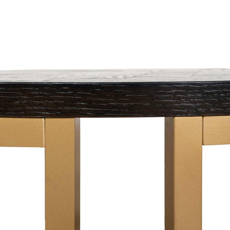 CCF10199-VN Nested Coffee Table - Peppercorn and Brass