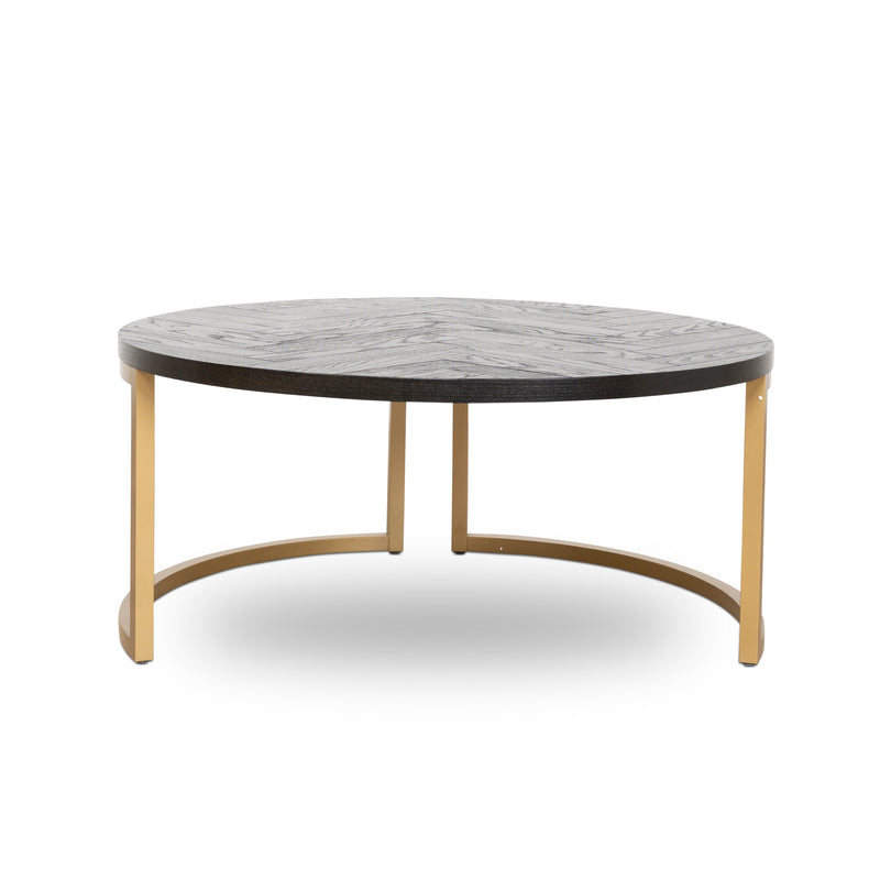 CCF10199-VN Nested Coffee Table - Peppercorn and Brass