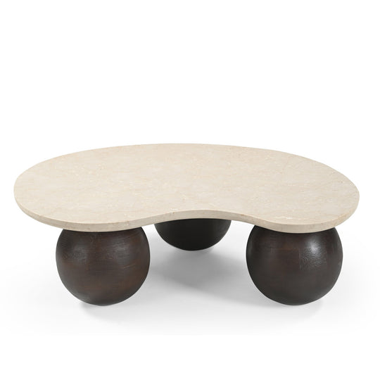 CCF10210-RB 1.04m Travertine Coffee Table - Walnut