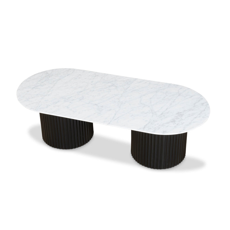 CCF8582-DW 1.3m Marble Coffee Table - Black