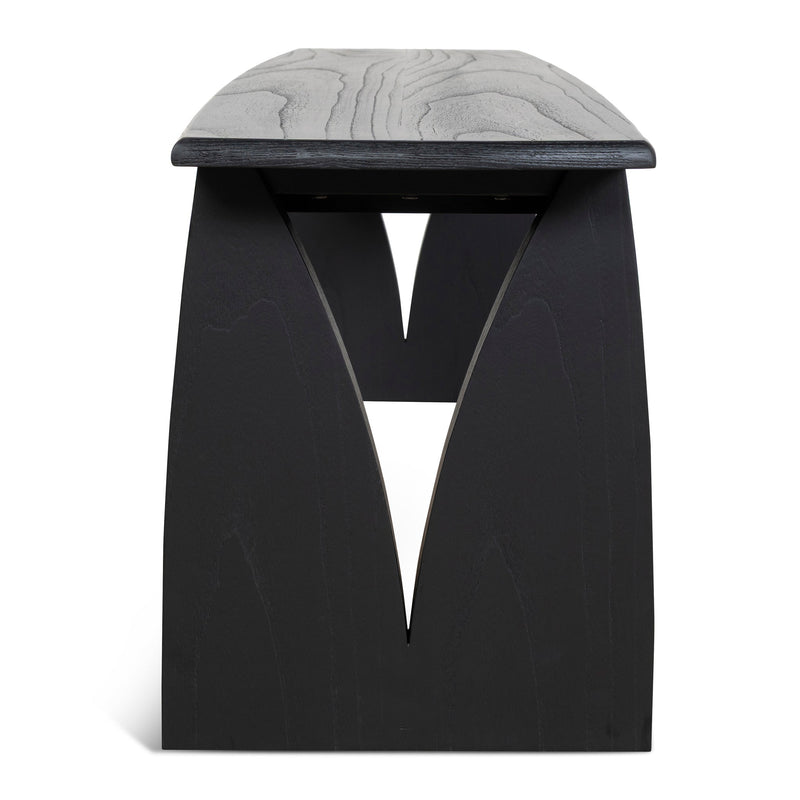 CDB10259-NI 1.4m Elm Dining Bench - Full Black