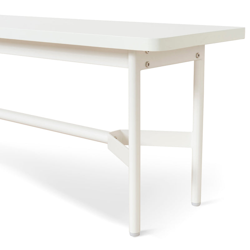 CDB8990-KD 1.8m Wooden Bench - Full White