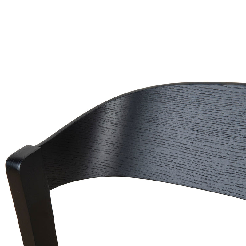 CDC10054-SDx2 Black Dining Chair - Grey Seat (Set of 2)