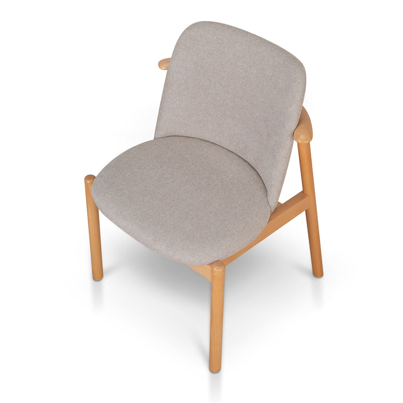 CDC10056-SDx2 Natural Dining Chair - Grey Seat (Set of 2)