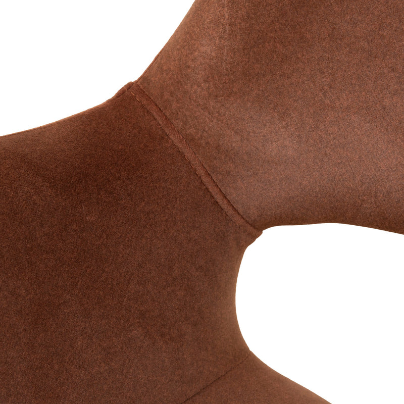 CDC10221-FH Black Dining Chair - Red Bronze Seat (Set of 2)