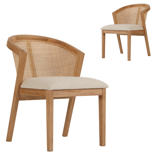 CDC10553-LJ Fabric Dining Chair - Dawn Beige (Set of 2)