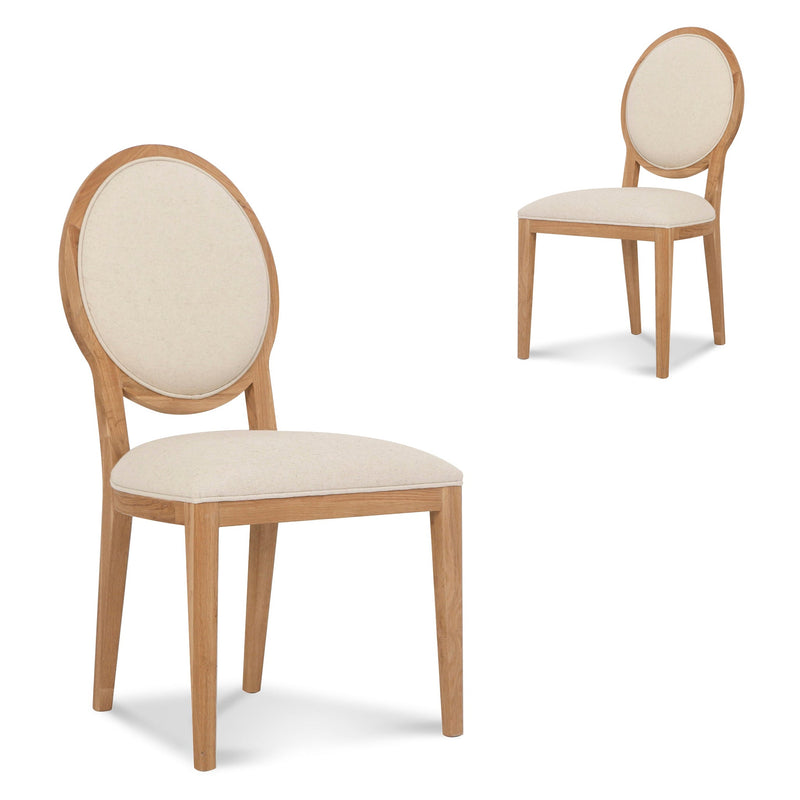 DC10562-LJ Natural Dining Chair - Dawn Beige (Set of 2)