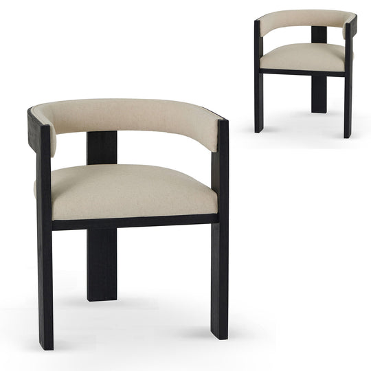 CDC10564-LJ Black ELM Dining Chair - Dawn Beige (Set of 2)