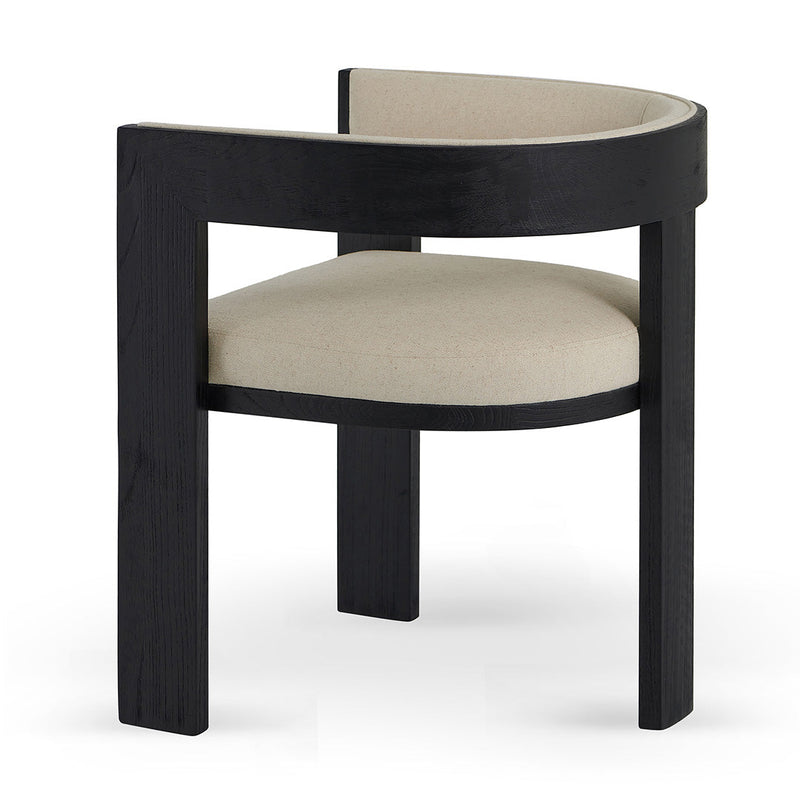 CDC10564-LJ Black ELM Dining Chair - Dawn Beige (Set of 2)