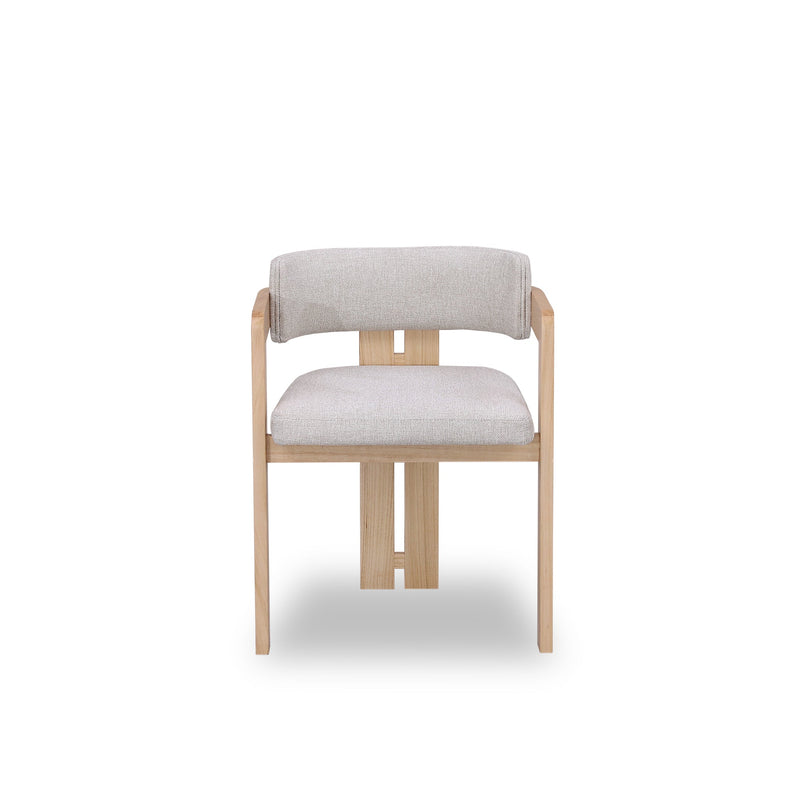 CDC8772-MA Natural Ash Dining Chair - Stone Beige (Set of 2)