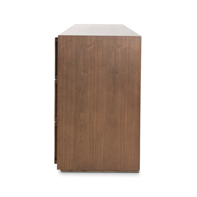 CDT10035-NI 6 Drawer Wooden Chest - Walnut