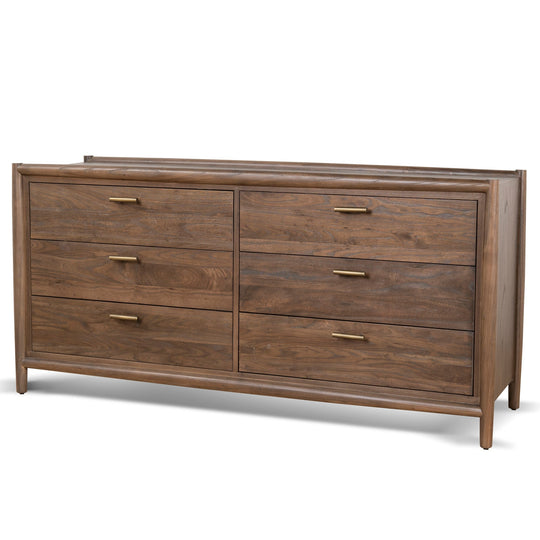 CDT10038-NI 6 Drawer Wooden Chest - Walnut