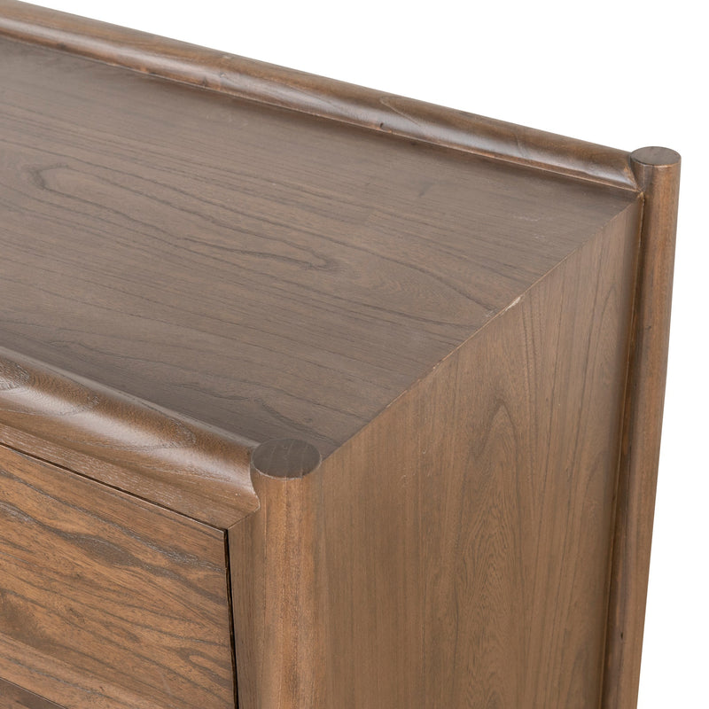 CDT10038-NI 6 Drawer Wooden Chest - Walnut