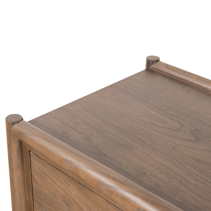 CDT10038-NI 6 Drawer Wooden Chest - Walnut
