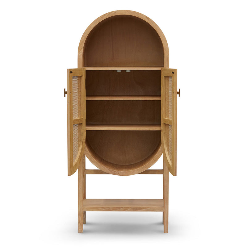CDT8138-NI 65.5cm Rattan Door Cabinet - Natural