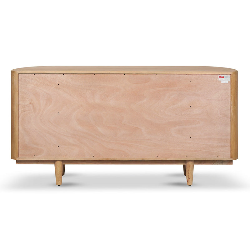 CDT8406-NI 1.7m Natural Elm Sideboard - Rattan Doors